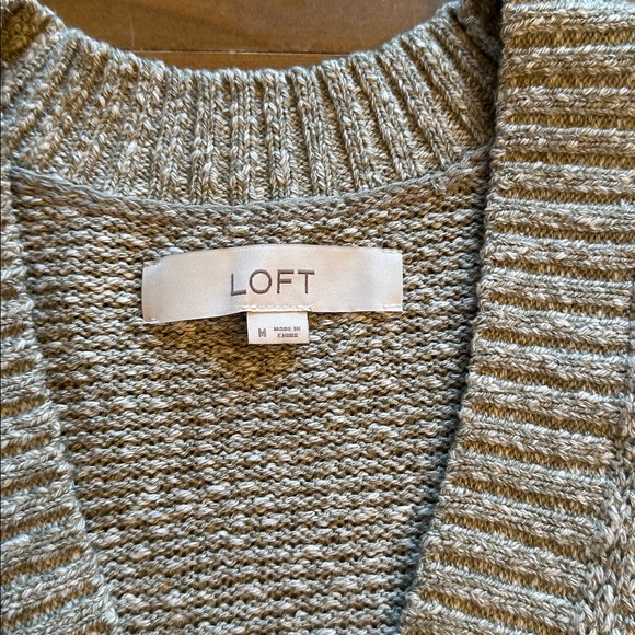 LOFT Women's Textured Green Cardigan - Picture 6 of 11